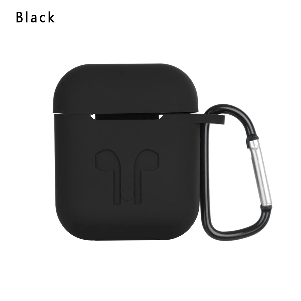 Модный защитный чехол для Air Pods 1/2, чехол для наушников, силиконовый чехол с защитой от падения, милый меховой шарик, брелок для Airpods/Airpods Pro - Цвет: Black No Plush Ball