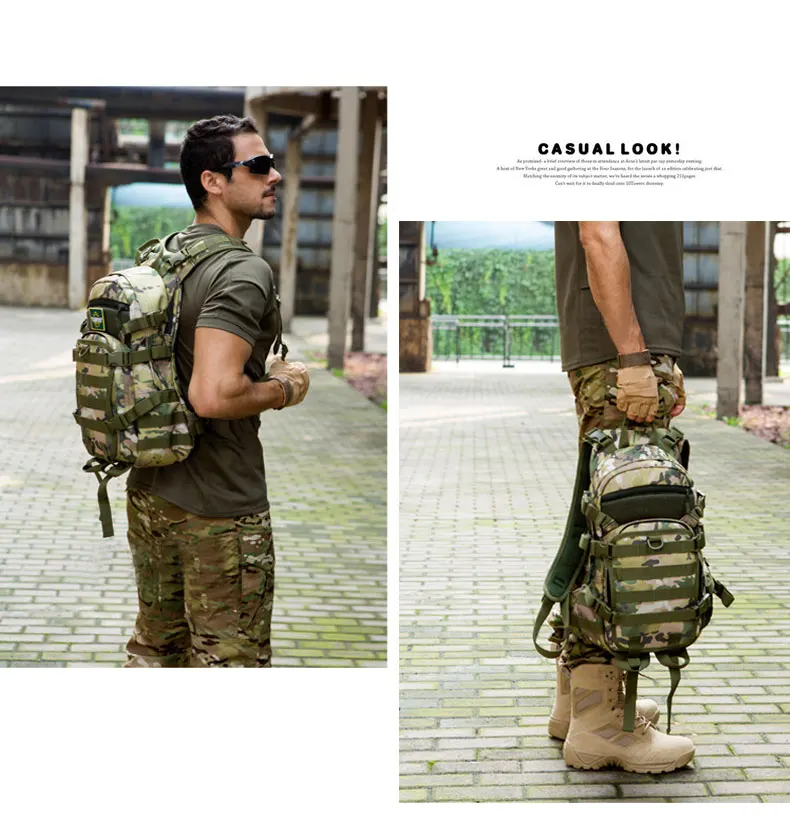 Водонепроницаемый уличный Военный Тактический Рюкзак Molle, походный, спортивный, для путешествий, 25л, нейлон, для кемпинга, пешего туризма, треккинга, камуфляжная сумка