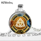 Женское ожерелье с элементами земли, стеклянный кабошон HZ1