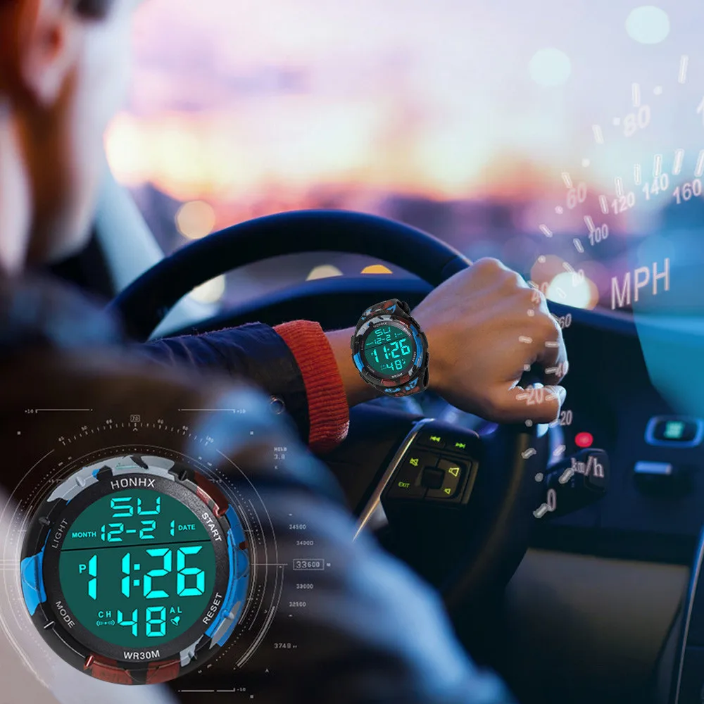 

Male Analog Led Digital Military Sport Outdoor Waterproof Wristwatches Mechanical Sport Watch Men