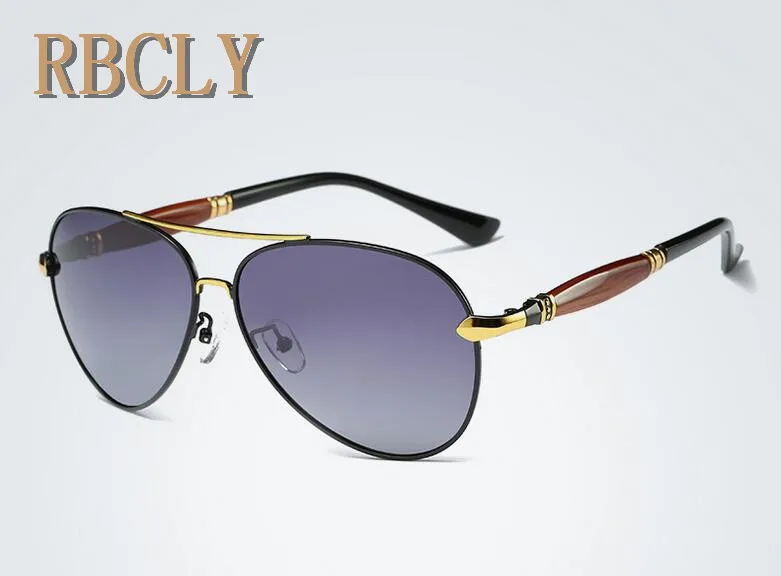 RBCLY Марка Мужчины 100% Поляризованный Алюминиевый Сплав Frame Солнцезащитные Очки