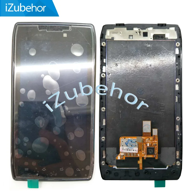 100% Гарантия ЖК-экран с сенсорным дигитайзером + рамка в сборе для Motorola Droid Razr XT912