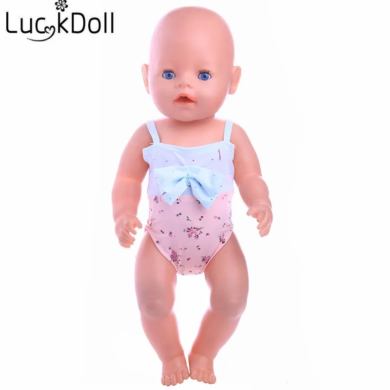 LUCKDOLL купальный костюм размер одежды 18 дюймов американский 43 см Детская кукла