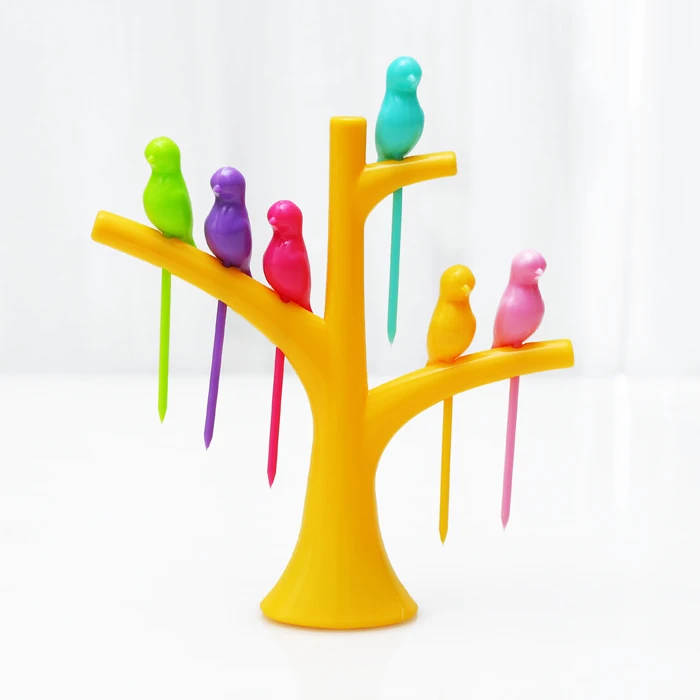 Творческий Дом Кухня Посуда Наборы 6 Шт. Птичка Плоды Вилкой Птицы На Дереве