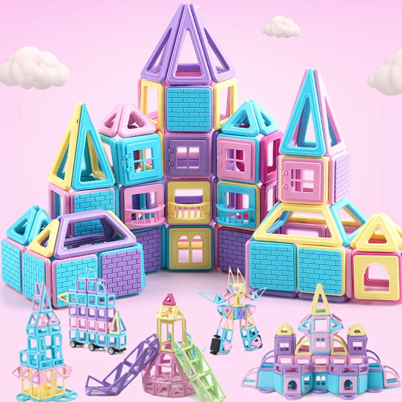 Магнитный конструктор магнитные строительные игрушки блоки развивающие для