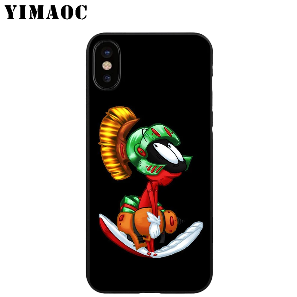 YIMAOC Марвин Рождество Мягкий ТПУ Черный силиконовый чехол для iPhone X или 10 8 7 6S Plus 5 5S
