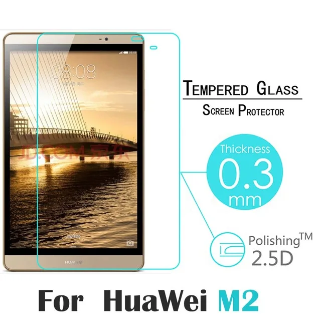 2 Шт. 9 H Закаленное Стекло Экран Протектор Фильм Для HuaWei Honor Mediapad M2 8.0 + Алкоголь