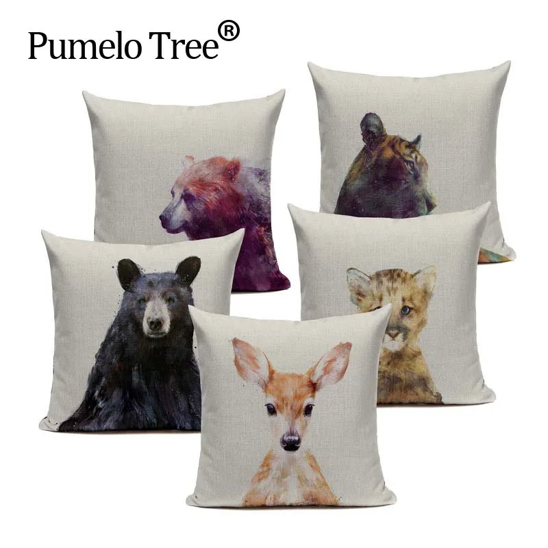 Высококачественные подушки Наволочки в виде кролика медведя Льва животных чехол