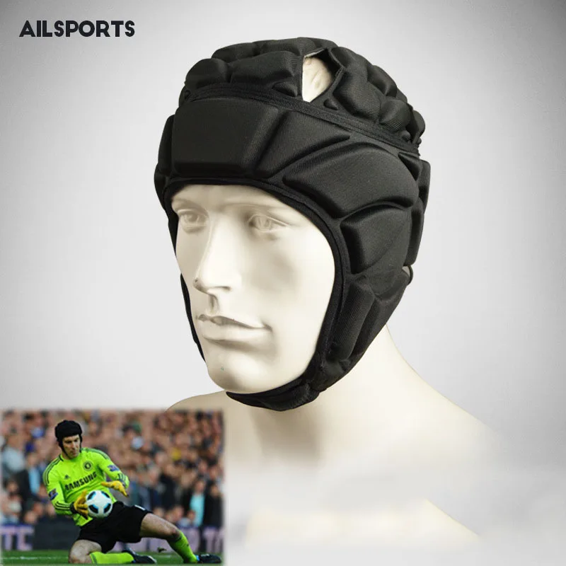 Helmet Новые мужские профессиональные черные уличные спортивные футбольные Вратарские униформы шлем с длинным рукавом Одежда Брюки легкие футбольные наборы - Цвет: Helmet