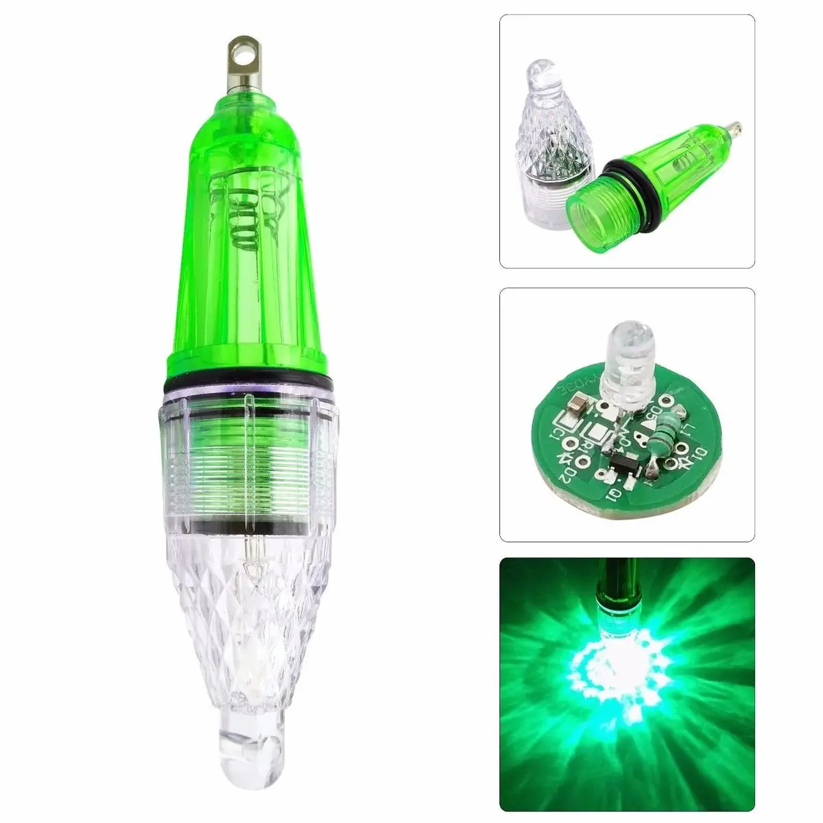 Гиена глубокое падение Рыбалка вспышкой LED подводный приманки бас