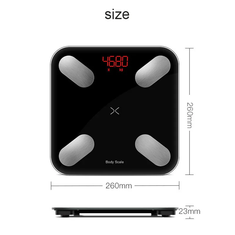 Весы напольные цифровые 180 кг с Bluetooth|Напольные весы| |