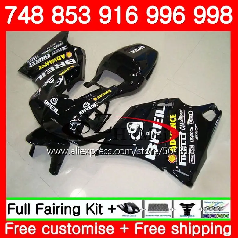 

Корпус для DUCATI 748 853 916 94 95 96 97 98 99 00 01 02 полный черный 97SH1 996 998 S 1994 1996 1998 1999 2000 2001 2002 обтекатели