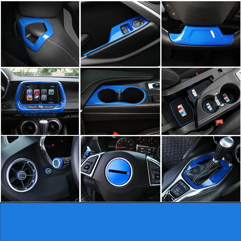 Синяя Модная элегантная рамка шестерни для Chevrolet Camaro 2017 2018 AAA038G|Наклейки салона