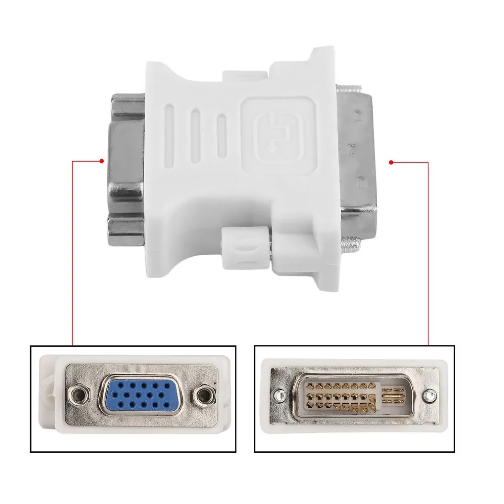 BINFUL DVI D 24 + 5 25 Pin папа к VGA Женский адаптер Full HD 1080P видео Dvi d активный кабель