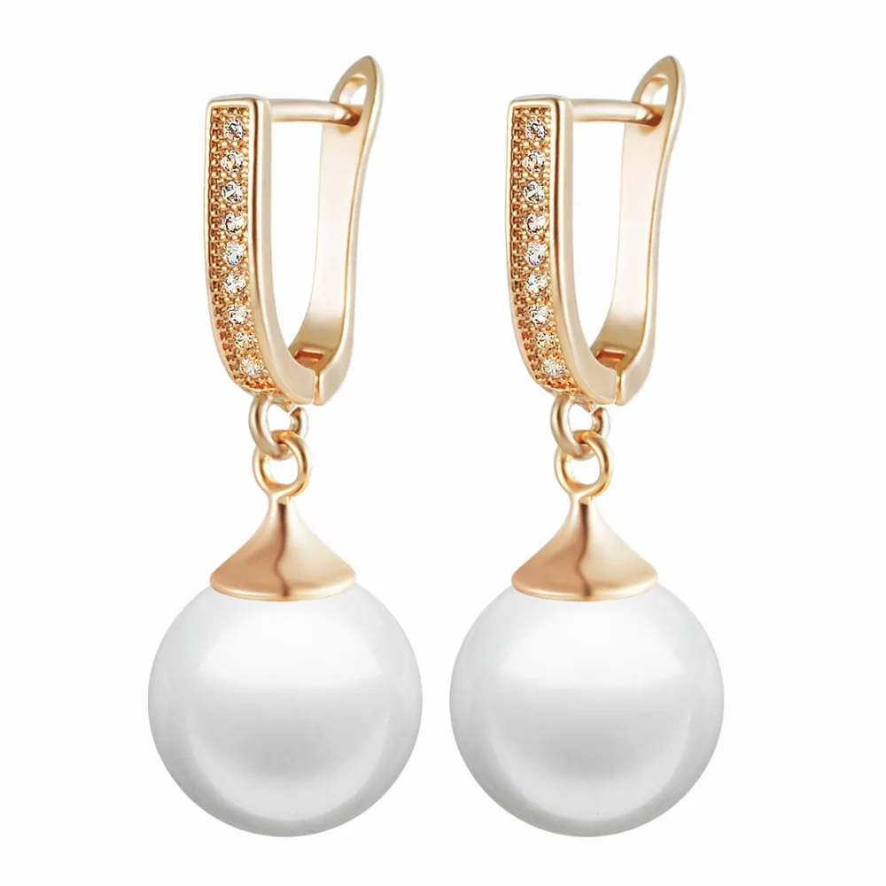 

Женские серьги с черными жемчужинами, модные серьги Brincos, ювелирные изделия, Висячие белые круглые серьги 2018, классические, 1,5 см, золотой цве...