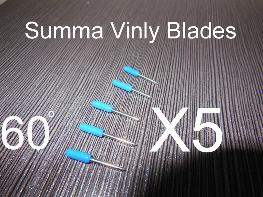 

vilaxh 5 pcs 60 Degree For Summa D Cutting Blade Vinyl Cutter Plotter Blades Knife