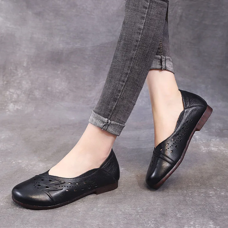 GKTINOO/Летняя обувь ручной работы из натуральной кожи женские лоферы без шнуровки