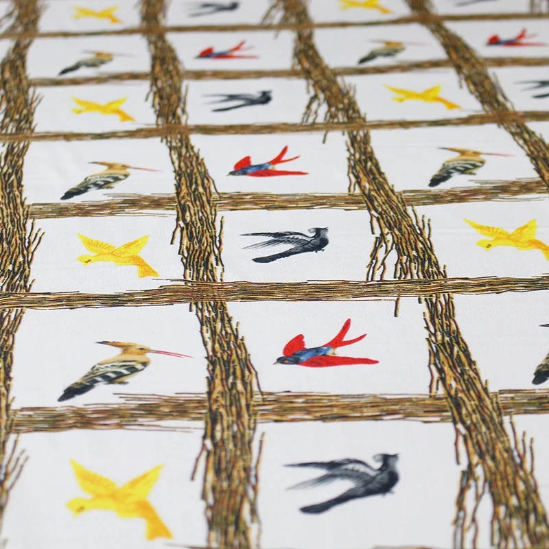 Шелковая ткань с цифровой печатью ткани принтом животных 100 шелковая крепдешина