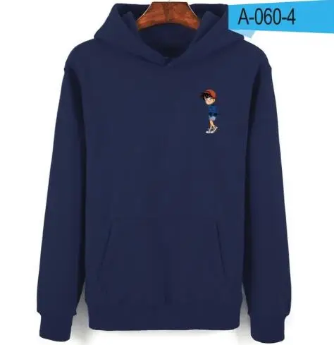 Navy Blue Для мужчин повседневное японская классика Аниме Толстовка Детектив Конан мультфильм толстовки с капюшоном чехол закрытым одна правда превел - Цвет: Navy Blue
