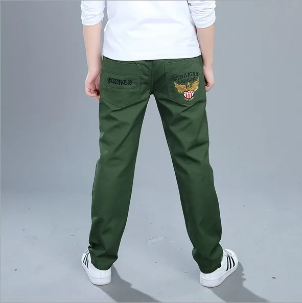 Детские джинсы для мальчиков повседневные хлопковые с буквенным принтом От 3 до 15