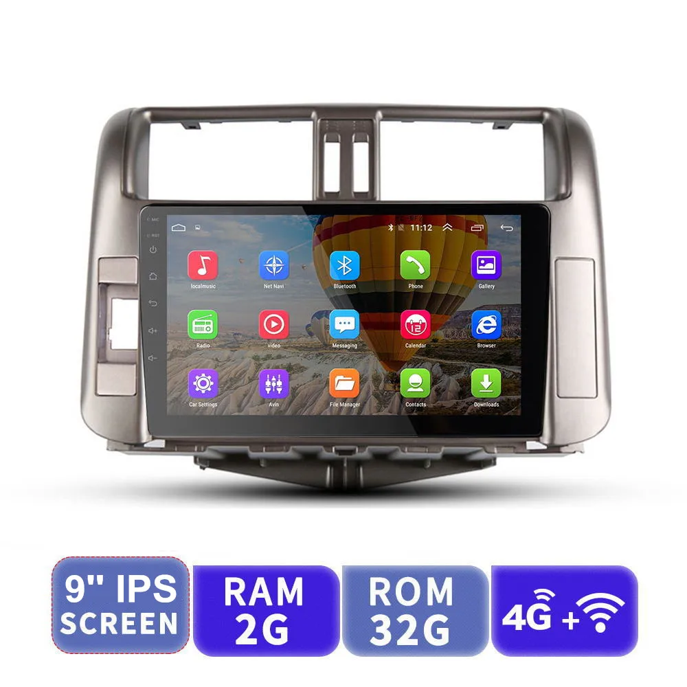 2G 32G EKIY 9 ''ips No 2 Din мультимедиа для Android плеер Авторадио Стерео gps навигация для Toyota Land Cruiser Prado 150 2010-2013 - Цвет: 2G 32G