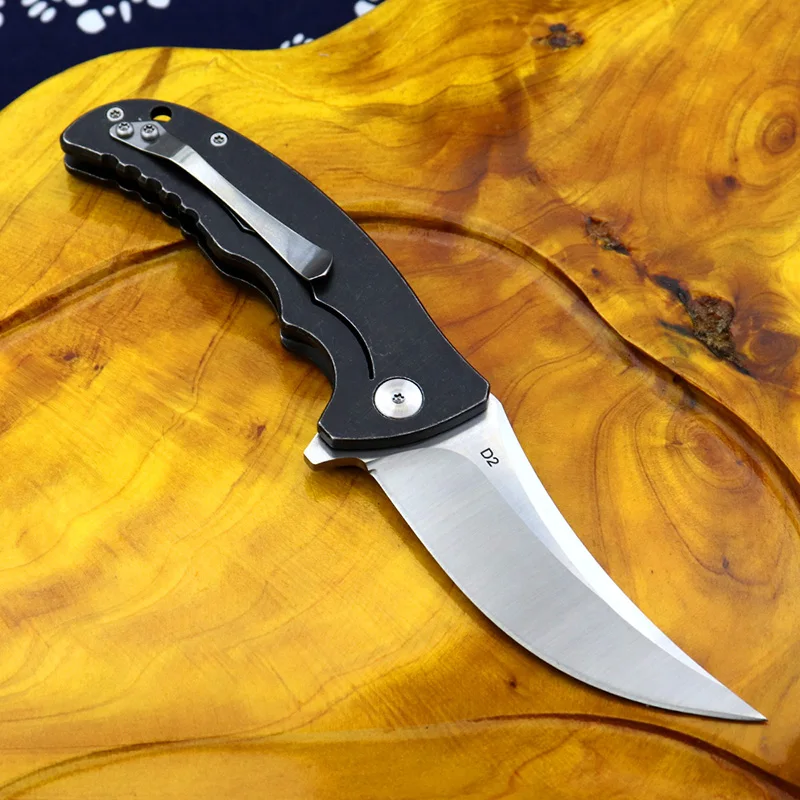 Открытый karambit D2 стальной тактический складной нож из нержавеющей стали ручка для