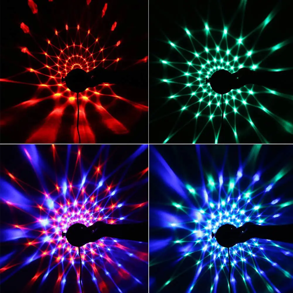 TPFOCUS 2 шт. LED 3 Вт RGB мини хрустальный шар сценическая лампа со звуковым управлением