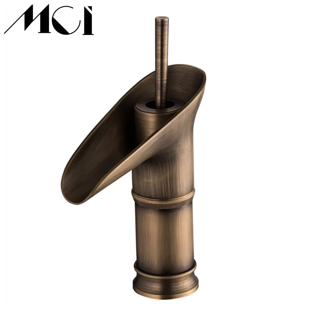 Однорычажный смеситель для ванной комнаты старинное винное стекло латунный