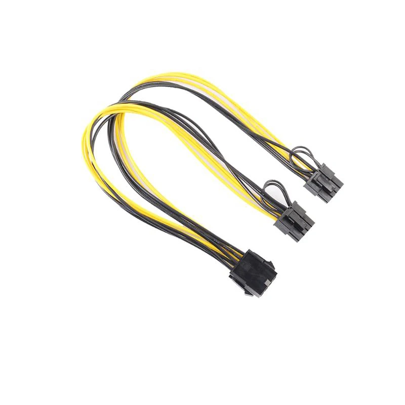 5 шт. GPU PCIe 8Pin к видеокарте двойной PCI E (6Pin + 2Pin) Источник питания 18AWG провод сплиттер