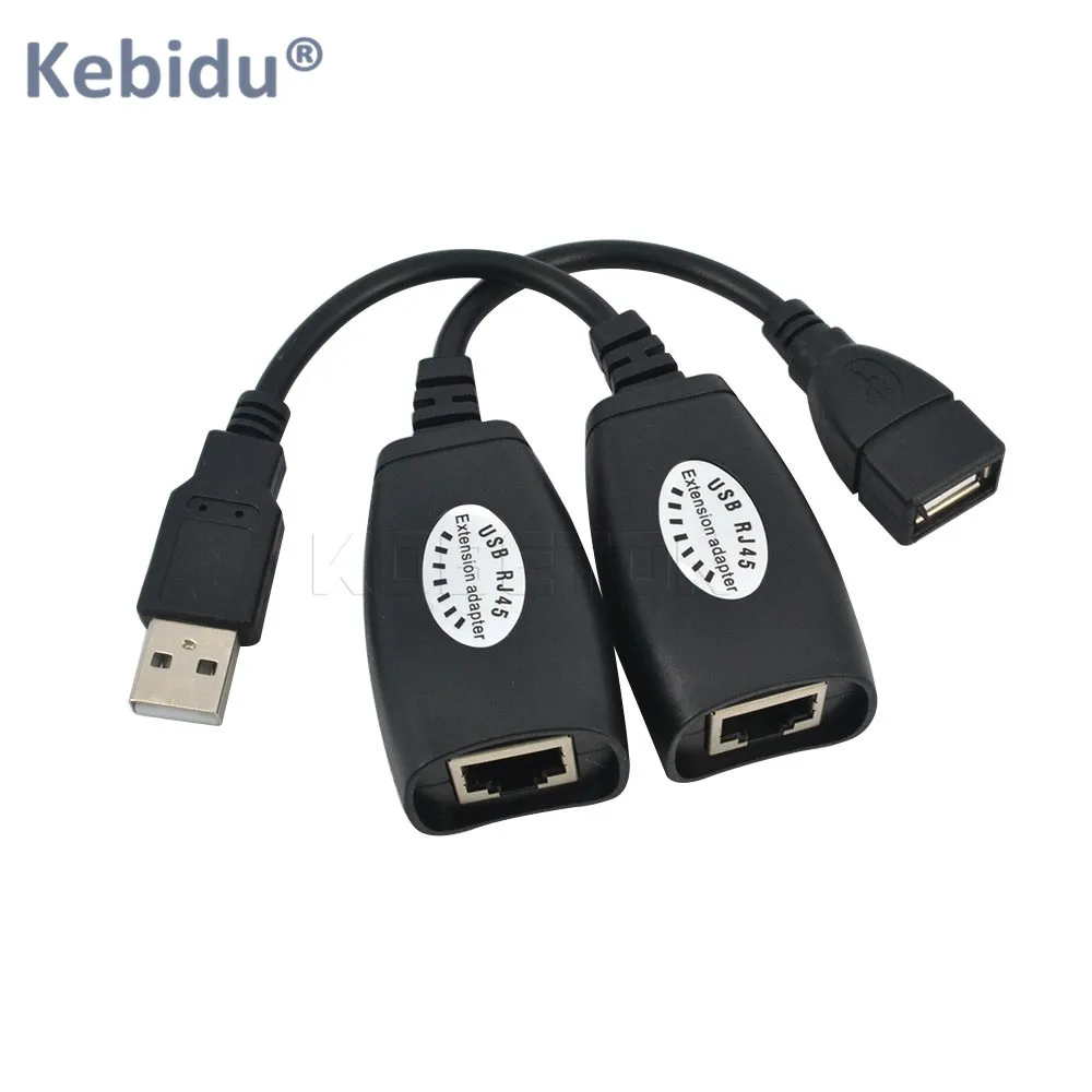 Сетевой Удлинительный кабель Kebidu 2 шт. с USB 0 на Cat6 Cat5 Cat5e 6 Rj45 RJ45 LAN Ethernet адаптер для