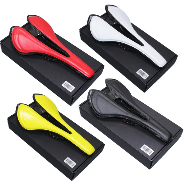 New full carbon fiber + Leather road bike frame / mountain saddle seat cushion Carbon | Спорт и развлечения