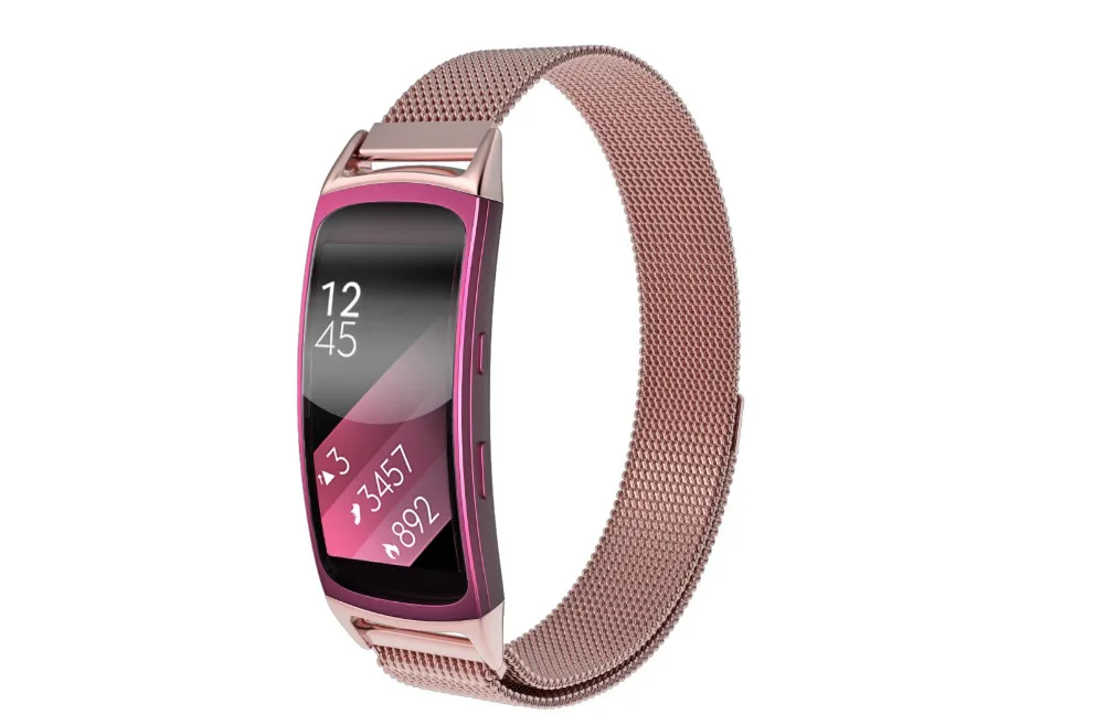 Миланские часы из нержавеющей стали, ремешок на запястье для samsung Galaxy gear fit 2 fit2, SM-R360, gps, Магнитная Петля, браслет, ремешок для часов