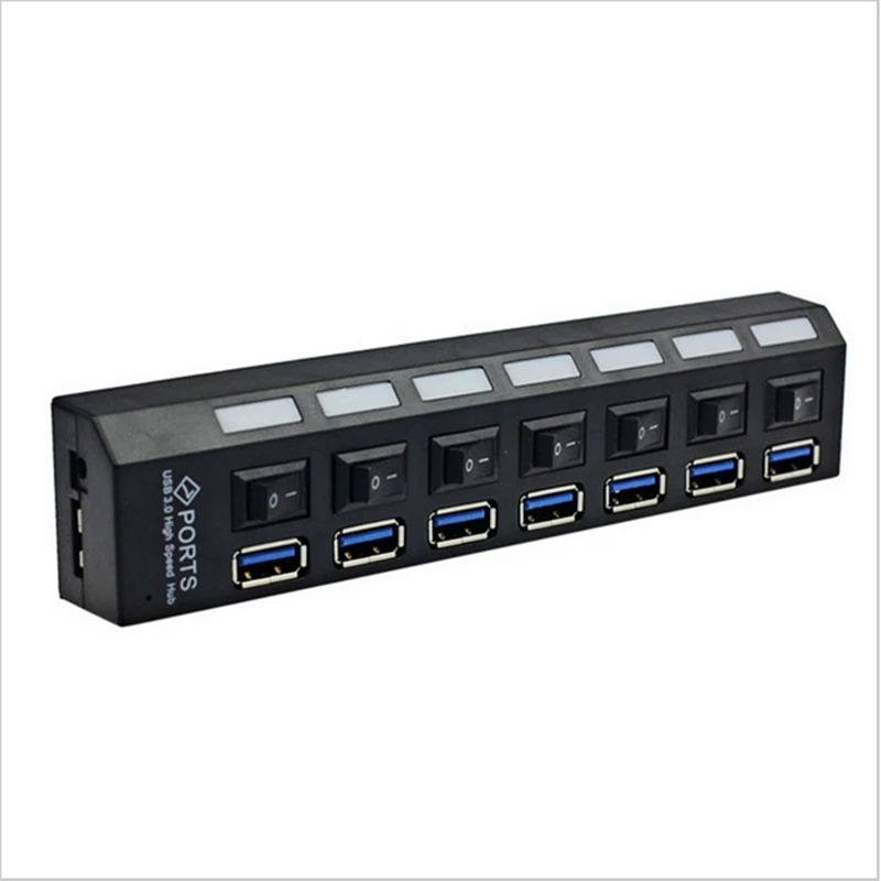 NEW USB HUB 3.0 Super Speed 5Gbps 7 Ports Splitter With On/Off Switch Platooninsert For Computer Peripherals | Компьютеры и офис
