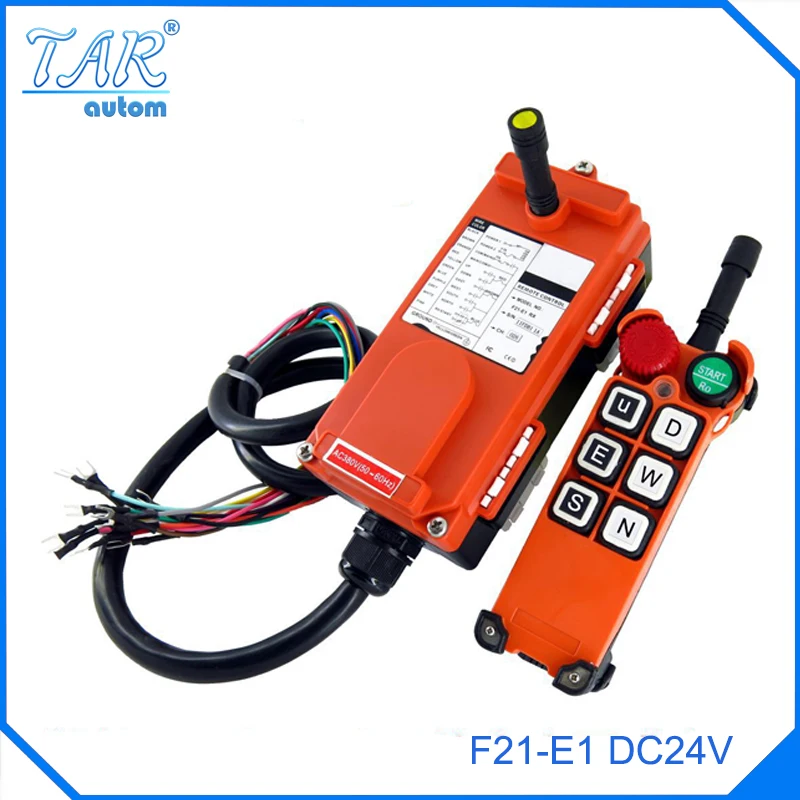 

Wholesales F21-E1 Industrial Wireless Universal Radio Remote Control for Overhead Crane DC24V 1 transmitter and 1 receiver