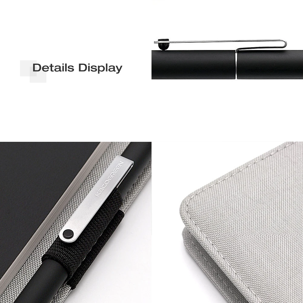 Умный блокнот Xiaomi Mijia Kaco Noble черный из искусственной кожи с отделением для карт