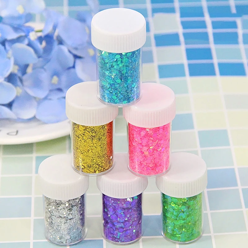 10 г/бутылка слайм конфеты ломтики наполнитель DIY поставки детские аксессуары украшения Кристалл грязи детей блеск бумаги слайм наполнитель