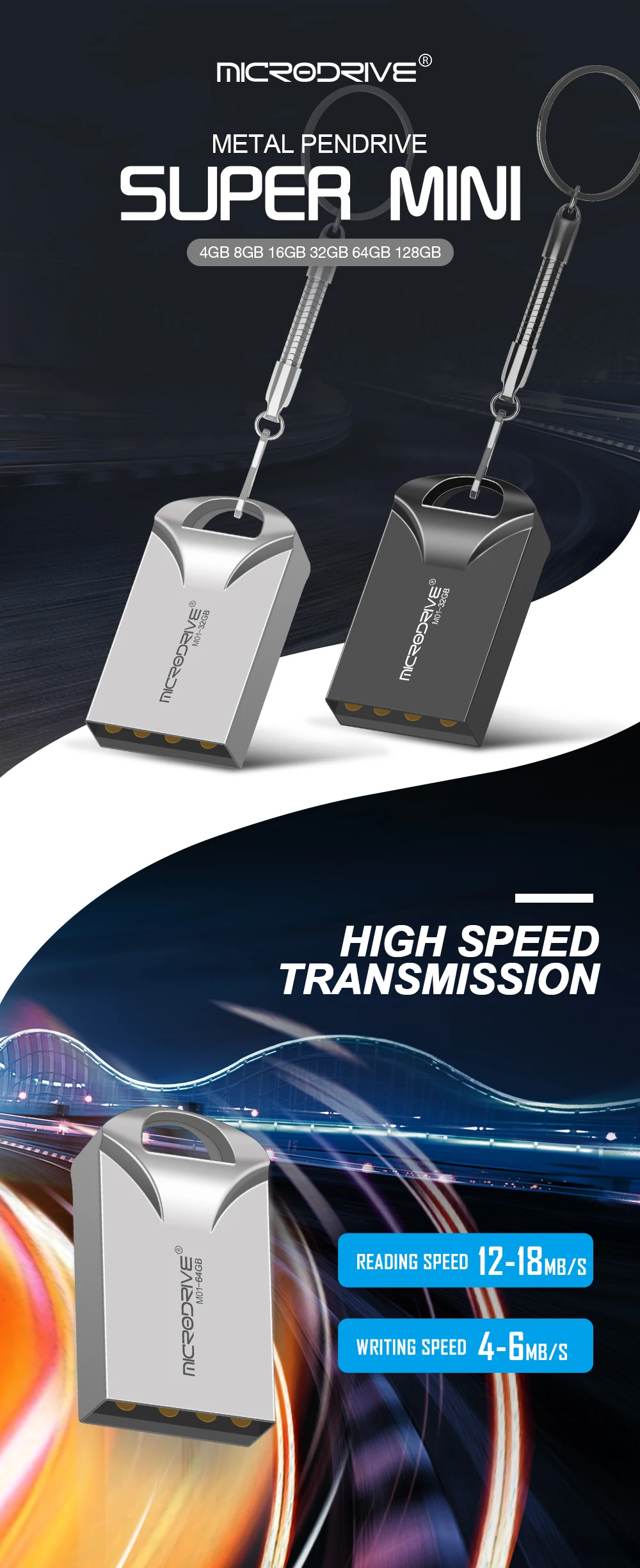 Мини-металлический брелок флеш-накопитель металлический USB флэш-накопитель реальный 128 Гб 64 ГБ 32 ГБ 16 ГБ 8 ГБ micro memory sticks u disk