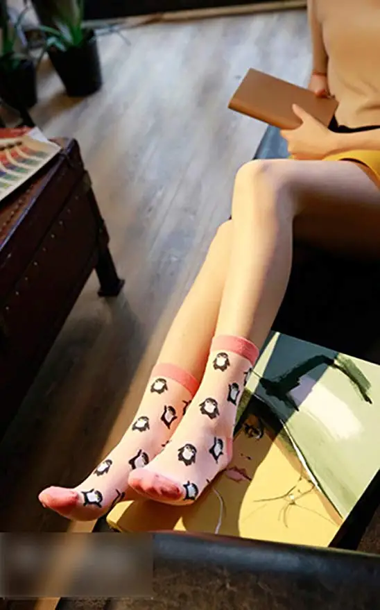 Epous Eu35-41, женские носки, Harajuku Skarpetki, милые Kawaii розовые носки с пингвинами, уличная одежда, зимние осенние носки, теплые носки Meias
