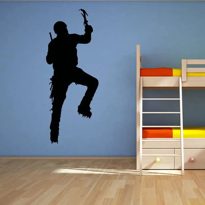 

Climbing Sticker Climbers Decal Extreme Sports Posters Vinyl Wall Decals Parede Decor Mural 19 Color Choose Climbing Sticker