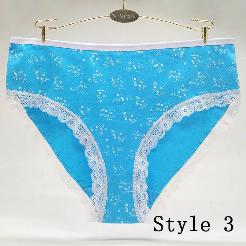 Style 3 1 шт., трусы размера плюс, женские, XXL, XXXL, 4XL, модные мягкие милые трусы, высокое качество, хлопковое нижнее белье для женщин, удобные, дышащие - Цвет: Style 3