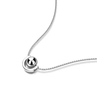 simple dainty solid 925 sterling silver globe pendant necklace for women girls fashion charm choker 100 silver jewelry gift
