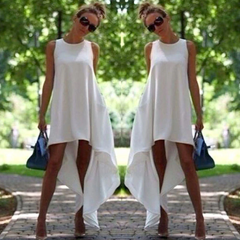 2019 летнее модное повседневное женское платье без рукавов Плиссированное