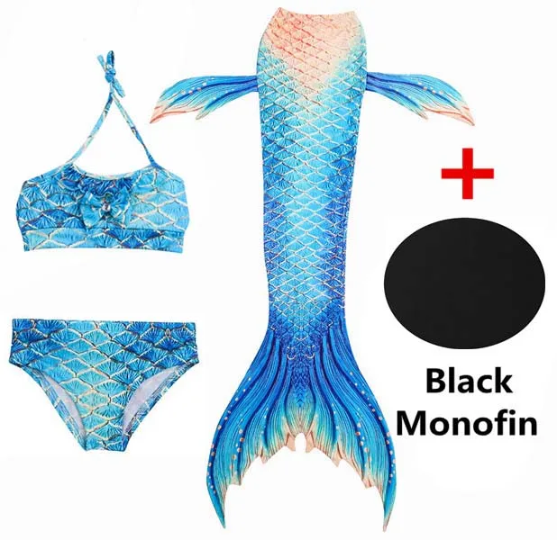 Детские хвосты русалки для плавания девочек костюмы Zeemeerminstaart Monofin Cauda De Sereia