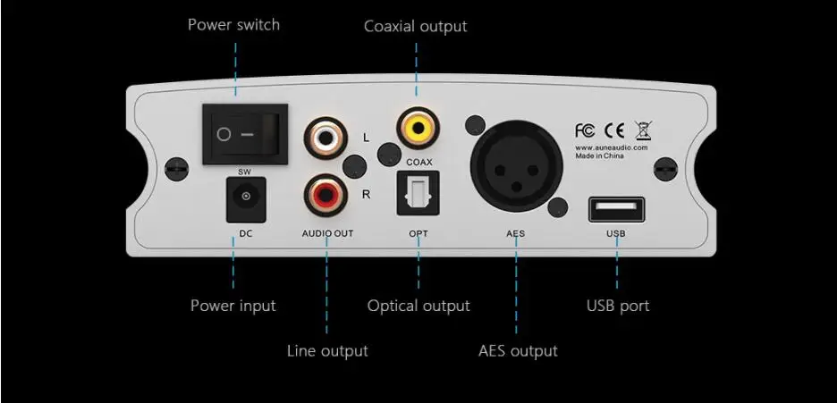 Aune X5S 6th dac декодирующий цифровой усилитель 32 бит/384 K SD вход оптический коаксиальный RCA AES выход активный динамик домашний усилитель