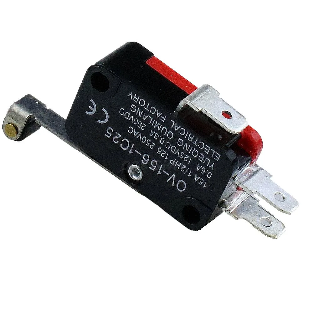 1 шт. микропереключатель Длинный рычаг AC 250 В 15A V-156-1C25 ролик SPDT рычаг микропереключатель