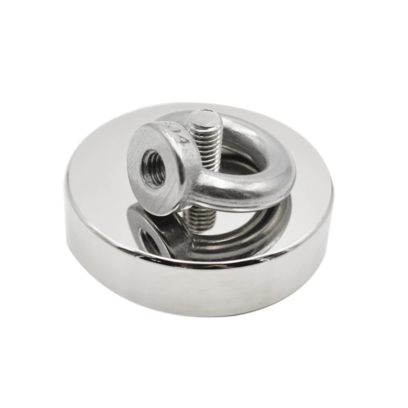 SEWS-(Pull Out Force 75 кг) M8 D60 мм сильный Мощный круглый неодимовый магнит крюк