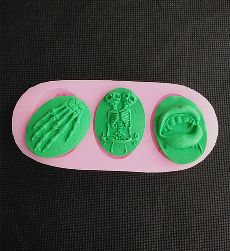 2015 Новый Творческий Скелет Человека Кости Силиконовые Формы Мыло Плесень