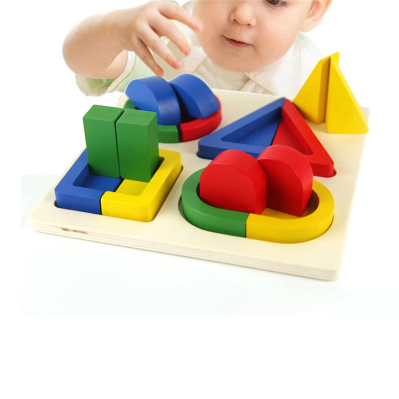 Деревянные 3D головоломки для детей детские Игрушки раннего развития