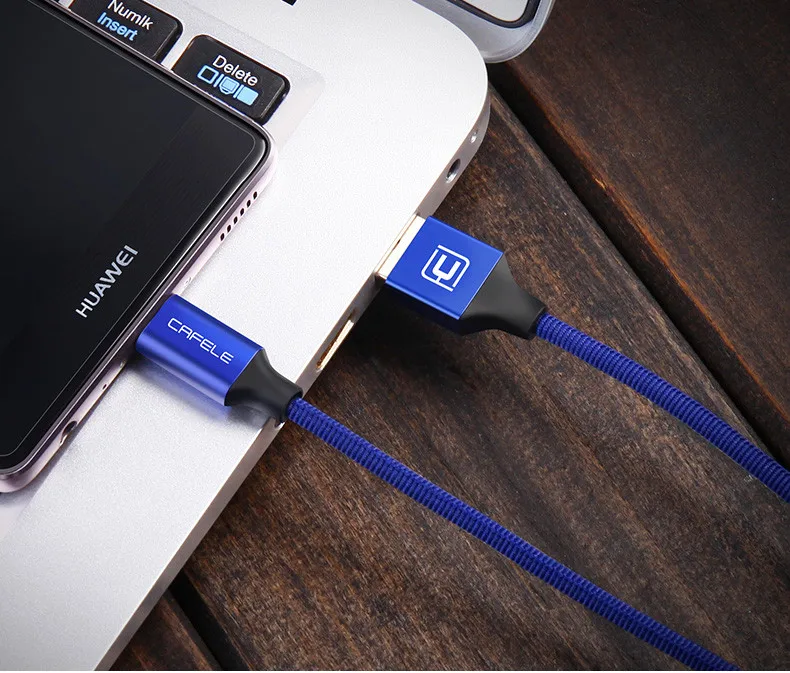 Cafele USB-C кабель для Xiaomi A1 type C кабель для зарядки и передачи данных usb type C нейлоновый тканый USB кабель для samsung S8