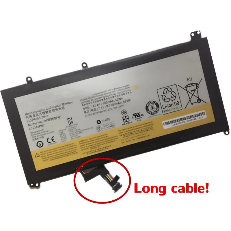 Аккумулятор для ноутбука Lenovo U430 U430P U430T U530 2ICP6/7 4-2 L12L4P62 L12M4P62 7xinbox L11M3P62 7100 в 52 Вт/ч 55/85